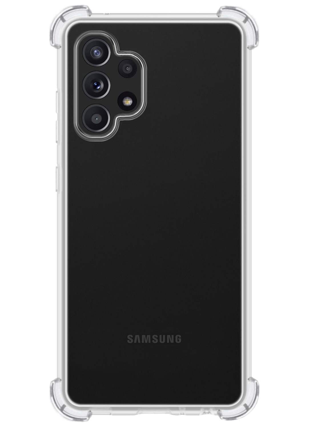 NoXx Hoes Geschikt voor Samsung A13 4G Hoesje Siliconen Cover Shock Proof Back Case Shockproof Hoes Met Screenprotector - Transparant