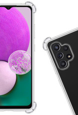 Nomfy Hoesje Geschikt voor Samsung A13 4G Hoesje Shock Proof Cover Case Shockproof Met Screenprotector - Hoes Geschikt voor Samsung Galaxy A13 4G Hoes Siliconen Back Case - Transparant