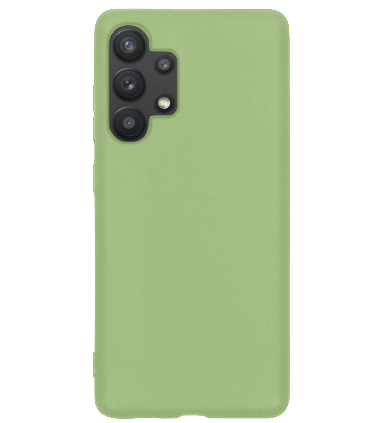 BASEY. Hoes Geschikt voor Samsung A13 4G Hoesje Siliconen Back Cover Case Met Screenprotector - Hoesje Geschikt voor Samsung Galaxy A13 4G Hoes Cover Hoesje - Groen