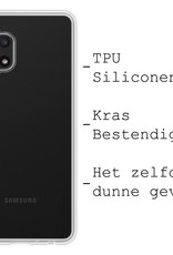 BASEY. Hoes Geschikt voor Samsung A13 4G Hoesje Siliconen Back Cover Case Met Screenprotector - Hoesje Geschikt voor Samsung Galaxy A13 4G Hoes Cover Hoesje - Transparant