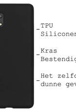 BASEY. Hoes Geschikt voor Samsung A13 4G Hoesje Siliconen Back Cover Case Met Screenprotector - Hoesje Geschikt voor Samsung Galaxy A13 4G Hoes Cover Hoesje - Zwart