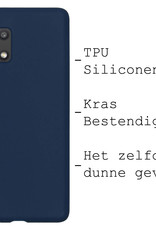 BASEY. Hoes Geschikt voor Samsung A13 4G Hoesje Siliconen Back Cover Case Met 2x Screenprotector - Hoesje Geschikt voor Samsung Galaxy A13 4G Hoes Cover Hoesje - Donkerblauw