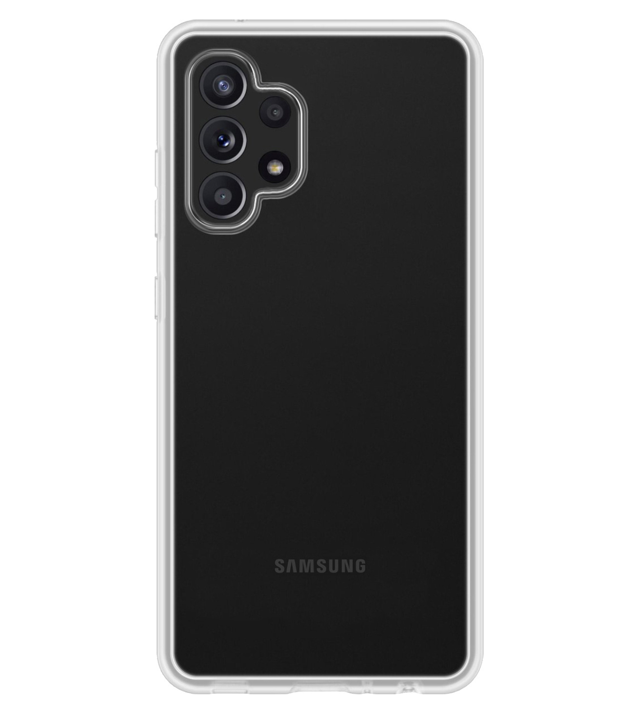 BASEY. Hoes Geschikt voor Samsung A13 4G Hoesje Siliconen Back Cover Case Met 2x Screenprotector - Hoesje Geschikt voor Samsung Galaxy A13 4G Hoes Cover Hoesje - Transparant