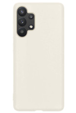 BASEY. Hoes Geschikt voor Samsung A13 4G Hoesje Siliconen Back Cover Case Met 2x Screenprotector - Hoesje Geschikt voor Samsung Galaxy A13 4G Hoes Cover Hoesje - Wit
