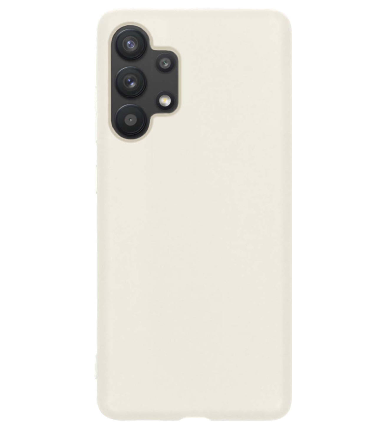 BASEY. Hoes Geschikt voor Samsung A13 4G Hoesje Siliconen Back Cover Case Met 2x Screenprotector - Hoesje Geschikt voor Samsung Galaxy A13 4G Hoes Cover Hoesje - Wit