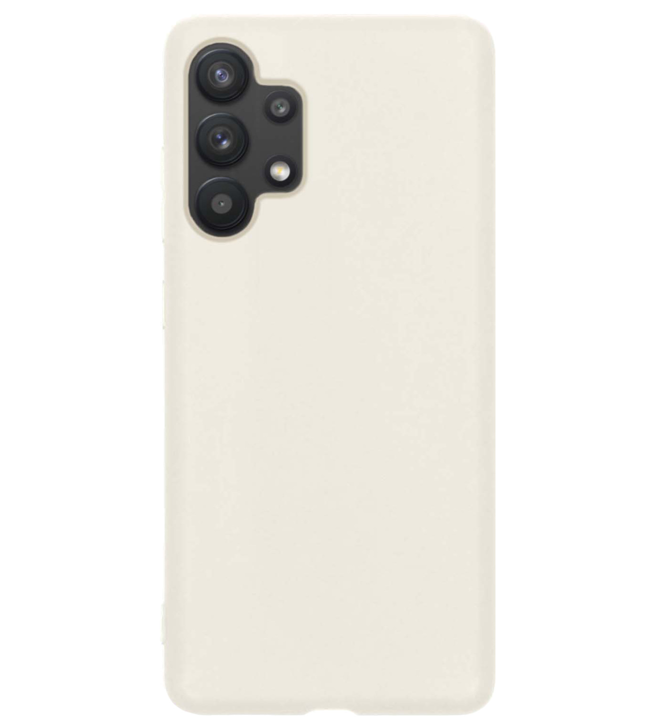 Samsung Galaxy A13 4G Hoesje Siliconen Met 2x Screenprotector - Samsung Galaxy A13 4G Case Hoes Met 2x Screenprotector - Wit