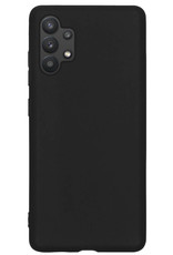 BASEY. Hoes Geschikt voor Samsung A13 4G Hoesje Siliconen Back Cover Case Met 2x Screenprotector - Hoesje Geschikt voor Samsung Galaxy A13 4G Hoes Cover Hoesje - Zwart