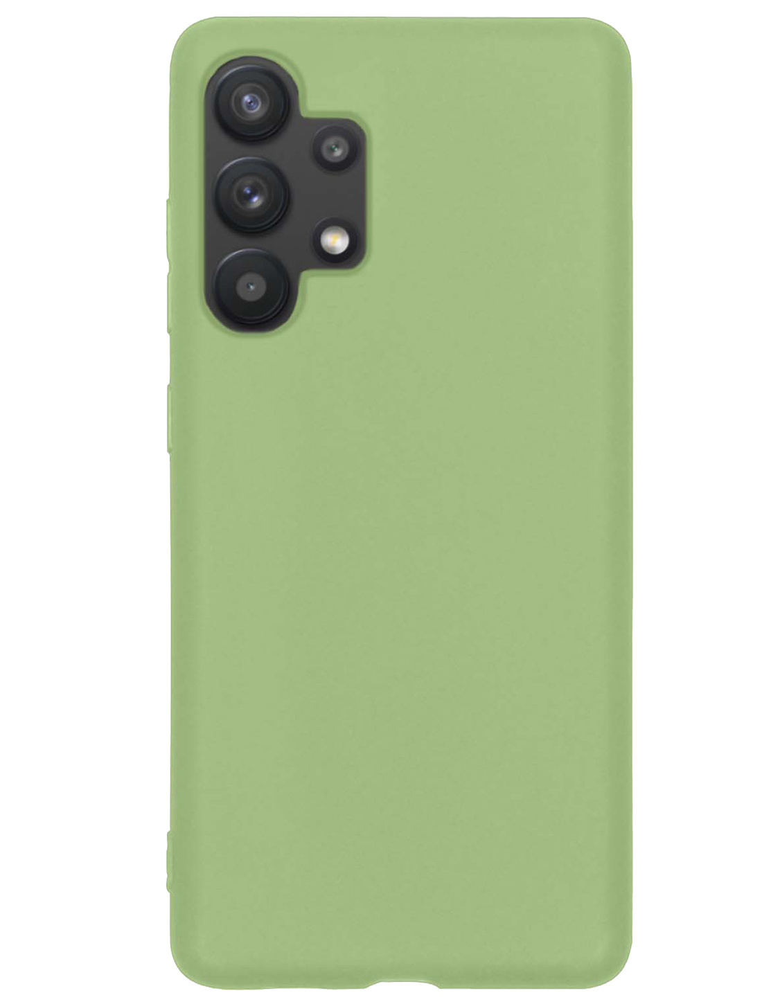 NoXx Hoes Geschikt voor Samsung A13 4G Hoesje Cover Siliconen Back Case Hoes Met Screenprotector - Groen