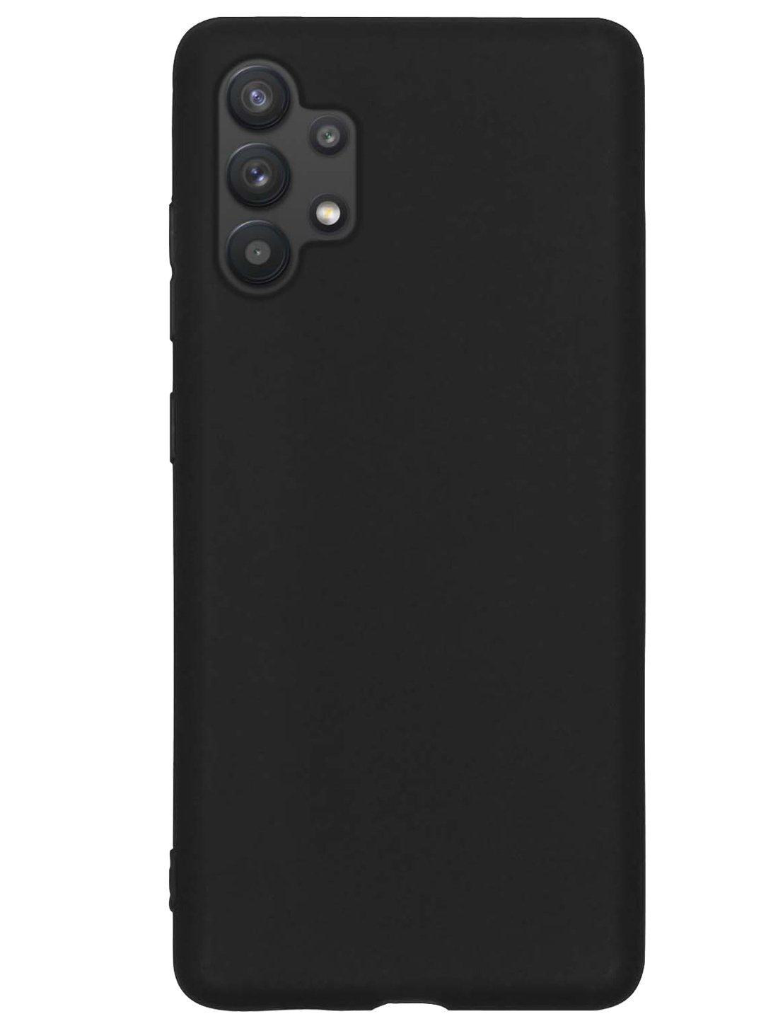 Samsung Galaxy A13 4G Hoesje Back Cover Siliconen Case Hoes Met Screenprotector - Zwart