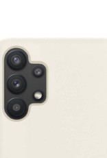 NoXx Hoes Geschikt voor Samsung A13 4G Hoesje Cover Siliconen Back Case Hoes Met 2x Screenprotector - Wit