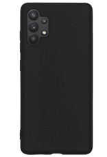 NoXx Hoes Geschikt voor Samsung A13 4G Hoesje Cover Siliconen Back Case Hoes Met 2x Screenprotector - Zwart