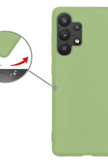 Nomfy Hoesje Geschikt voor Samsung A13 4G Hoesje Siliconen Cover Case Met Screenprotector - Hoes Geschikt voor Samsung Galaxy A13 4G Hoes Back Case - Groen