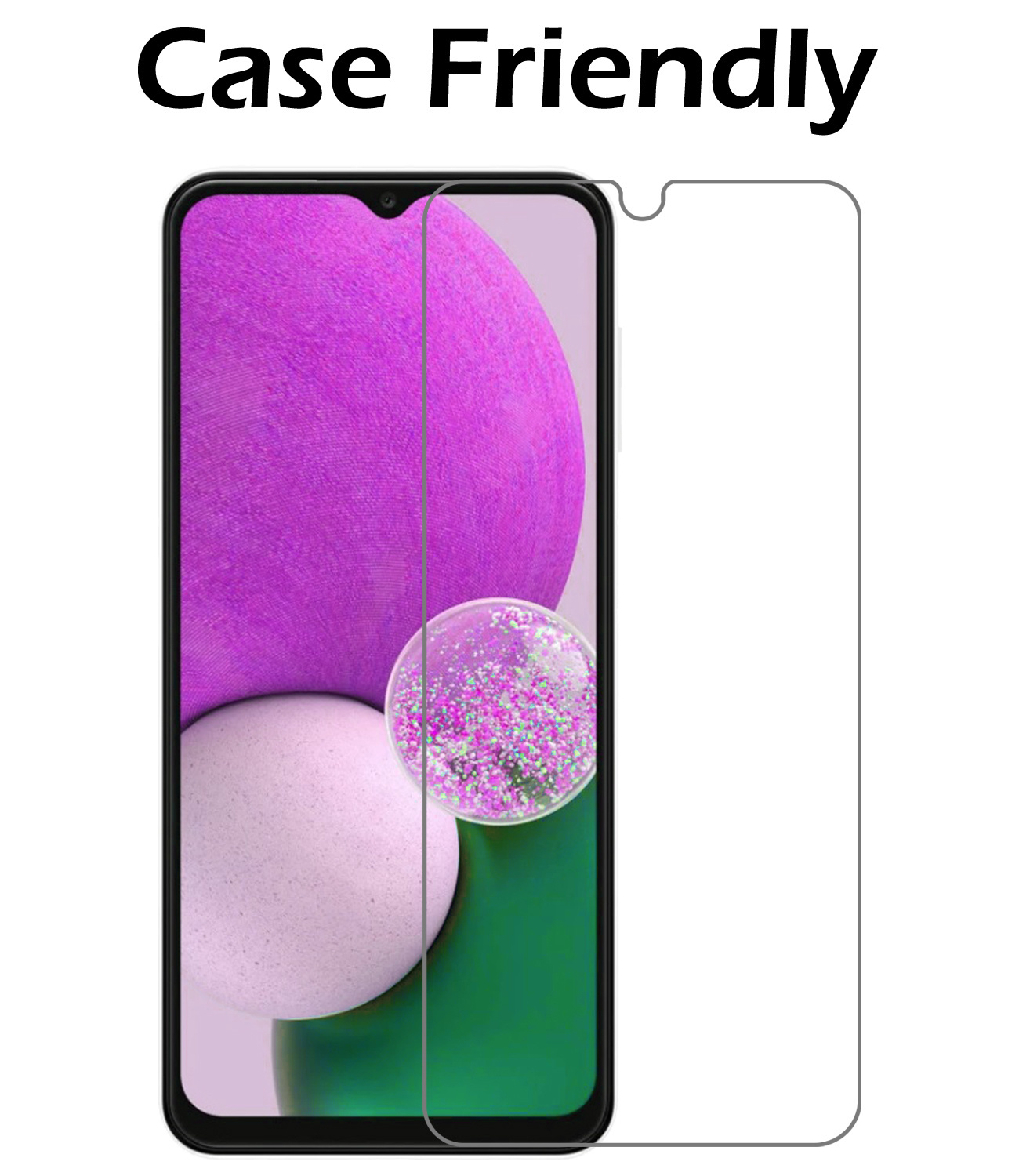 Nomfy Hoesje Geschikt voor Samsung A13 4G Hoesje Siliconen Cover Case Met 2x Screenprotector - Hoes Geschikt voor Samsung Galaxy A13 4G Hoes Back Case - Groen