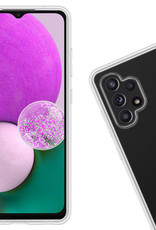 Nomfy Hoesje Geschikt voor Samsung A13 4G Hoesje Siliconen Cover Case Met 2x Screenprotector - Hoes Geschikt voor Samsung Galaxy A13 4G Hoes Back Case - Transparant