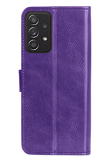 BASEY. Hoes Geschikt voor Samsung A13 4G Hoesje Bookcase Hoes Flip Case Book Cover Met Screenprotector - Hoesje Geschikt voor Samsung Galaxy A13 4G Hoes Book Case Hoesje - Paars