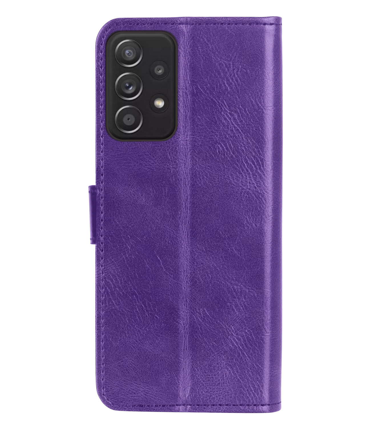 BASEY. Hoes Geschikt voor Samsung A13 4G Hoesje Bookcase Hoes Flip Case Book Cover Met Screenprotector - Hoesje Geschikt voor Samsung Galaxy A13 4G Hoes Book Case Hoesje - Paars