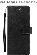 BASEY. Hoes Geschikt voor Samsung A13 4G Hoesje Bookcase Hoes Flip Case Book Cover Met Screenprotector - Hoesje Geschikt voor Samsung Galaxy A13 4G Hoes Book Case Hoesje - Zwart