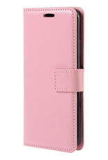 BASEY. Hoes Geschikt voor Samsung A13 4G Hoesje Bookcase Hoes Flip Case Book Cover Met 2x Screenprotector - Hoesje Geschikt voor Samsung Galaxy A13 4G Hoes Book Case Hoesje - Lichtroze