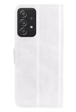 BASEY. Hoes Geschikt voor Samsung A13 4G Hoesje Bookcase Hoes Flip Case Book Cover Met 2x Screenprotector - Hoesje Geschikt voor Samsung Galaxy A13 4G Hoes Book Case Hoesje - Wit