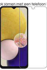 NoXx Samsung Galaxy A13 4G Hoesje Bookcase Flip Cover Book Case Met Screenprotector - Wit