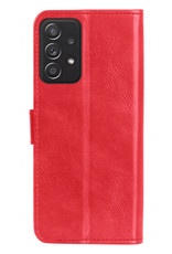 Samsung Galaxy A13 4G Hoesje Bookcase Flip Cover Book Case Met 2x Screenprotector - Rood