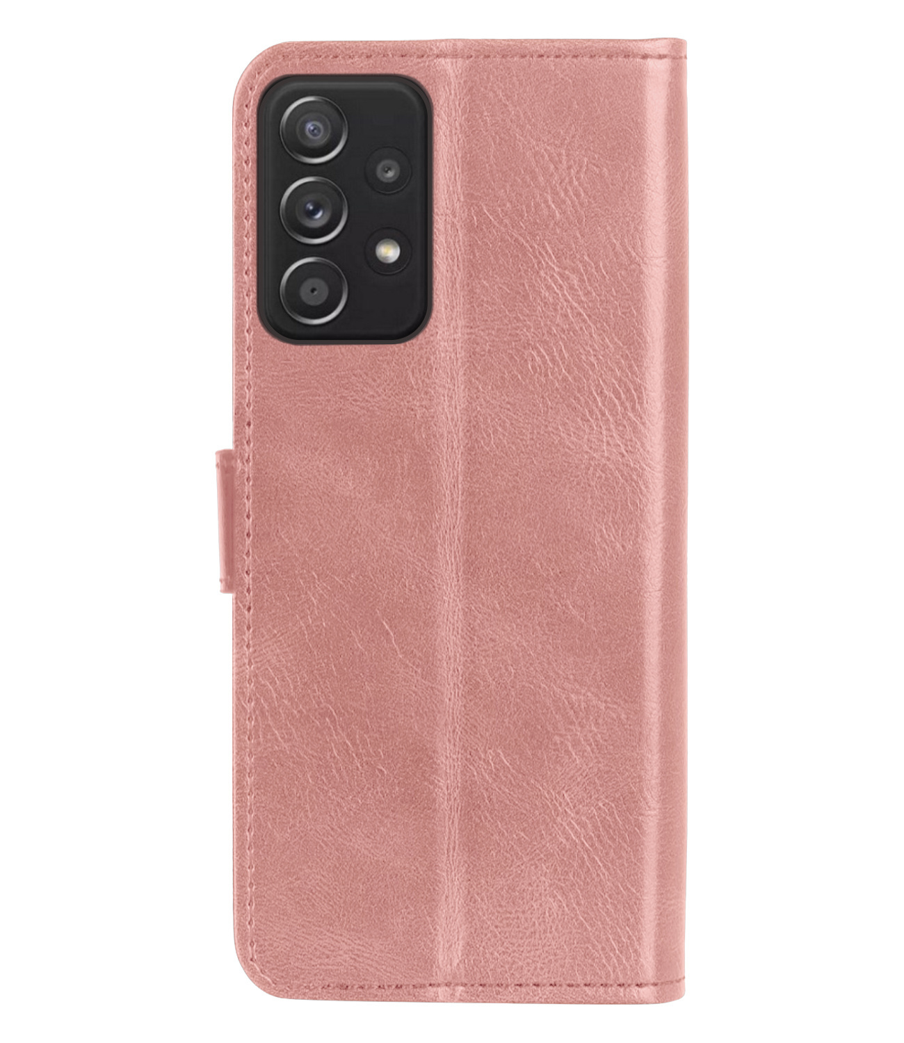 Samsung Galaxy A13 4G Hoesje Bookcase Flip Cover Book Case Met 2x Screenprotector - Rose Goud