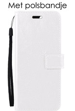 NoXx Hoes Geschikt voor Samsung A13 4G Hoesje Book Case Hoes Flip Cover Wallet Bookcase Met 2x Screenprotector - Wit