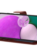 Nomfy Hoesje Geschikt voor Samsung A13 4G Hoes Bookcase Flipcase Book Cover Met Screenprotector - Hoes Geschikt voor Samsung Galaxy A13 4G Hoesje Book Case - Bruin