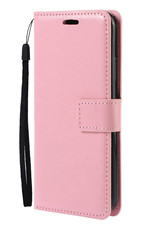 Nomfy Hoesje Geschikt voor Samsung A13 4G Hoes Bookcase Flipcase Book Cover Met 2x Screenprotector - Hoes Geschikt voor Samsung Galaxy A13 4G Hoesje Book Case - Lichtroze