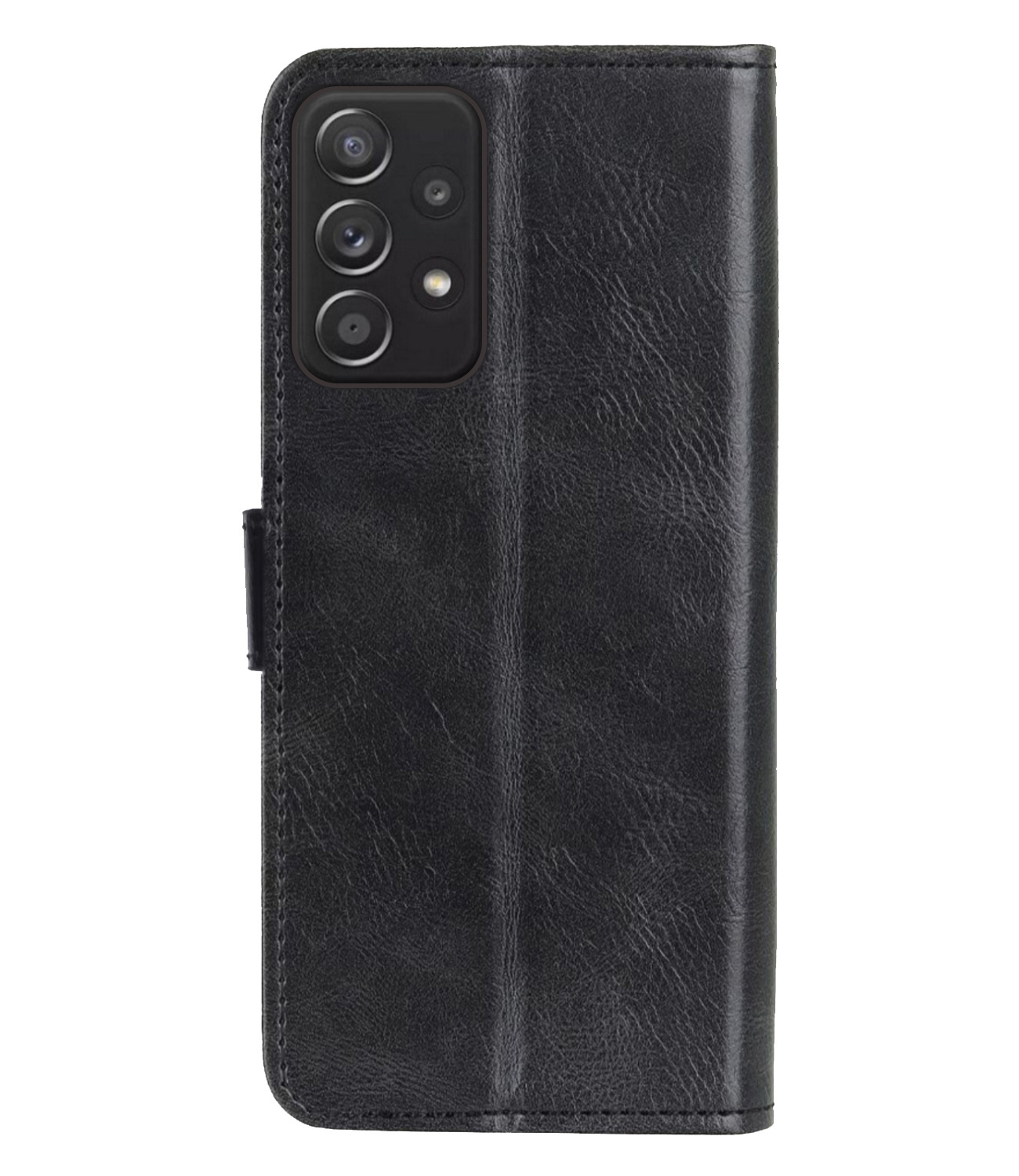 Nomfy Hoesje Geschikt voor Samsung A13 4G Hoes Bookcase Flipcase Book Cover Met 2x Screenprotector - Hoes Geschikt voor Samsung Galaxy A13 4G Hoesje Book Case - Zwart