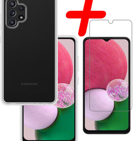 BASEY. BASEY. Samsung Galaxy A13 4G Hoesje Siliconen Met Screenprotector - Transparant