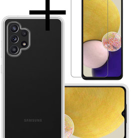 NoXx NoXx Samsung Galaxy A13 4G Hoesje Siliconen Met Screenprotector - Transparant