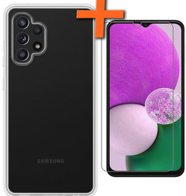 Nomfy Nomfy Samsung Galaxy A13 4G Hoesje Siliconen Met Screenprotector - Transparant