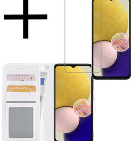NoXx NoXx Samsung Galaxy A13 4G Hoesje Bookcase Wit Met Screenprotector