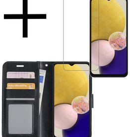 NoXx NoXx Samsung Galaxy A13 4G Hoesje Bookcase Zwart Met Screenprotector