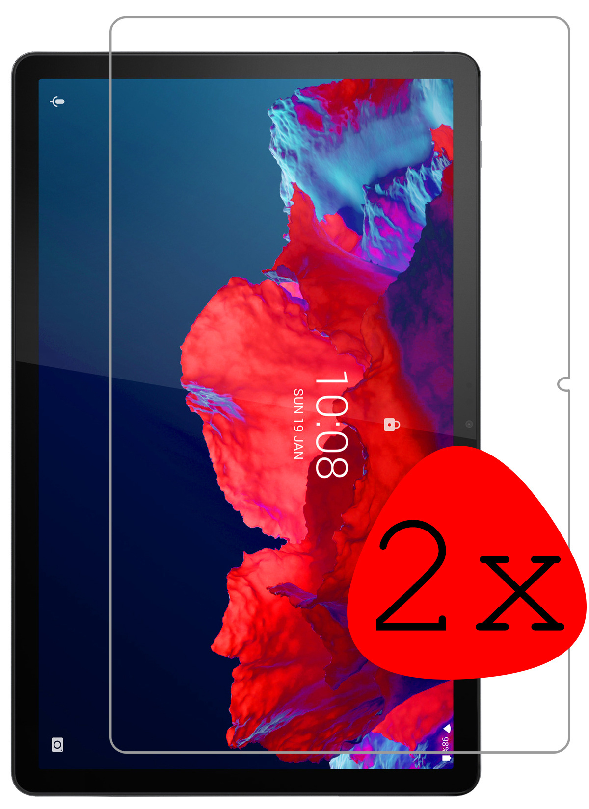 BASEY. Screenprotector Geschikt voor Lenovo Tab P11 Plus Screenprotector Tempered Glass - Screenprotector Geschikt voor Lenovo Tab P11 Plus Screen Protector Beschermglas - 2 Stuks