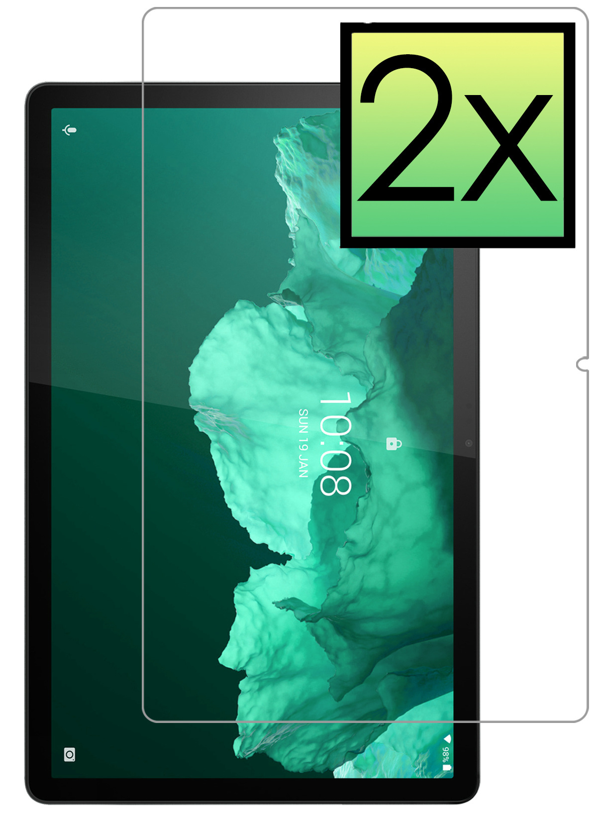 NoXx Screenprotector Geschikt voor Lenovo Tab P11 Plus Screenprotector Bescherm Glas Screen Protector - 2x