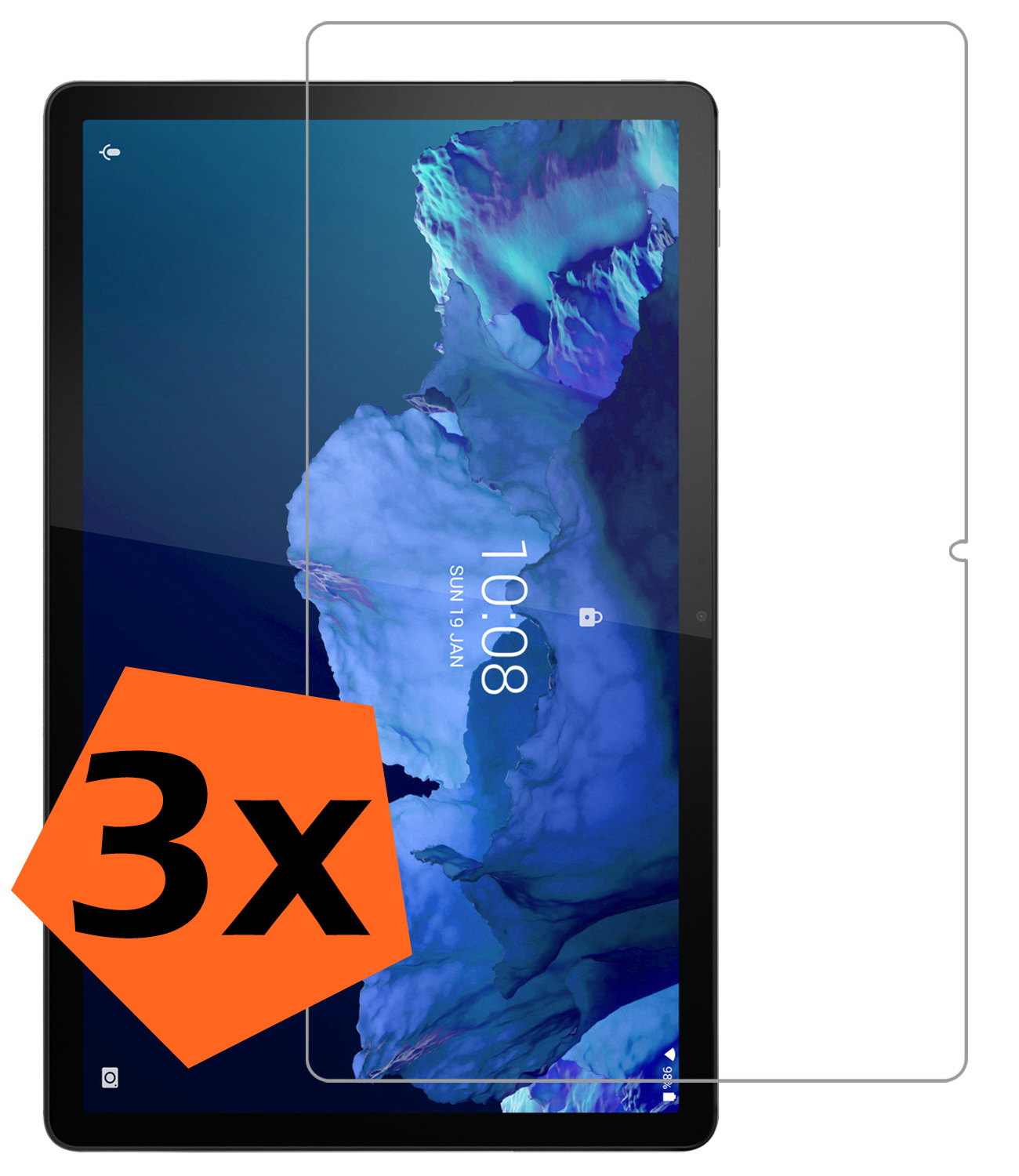 Nomfy Screenprotector Geschikt voor Lenovo Tab P11 Plus Screenprotector Bescherm Glas - Screen Protector Geschikt voor Lenovo Tab P11 Plus Screenprotector Tempered Glass - 3 PACK