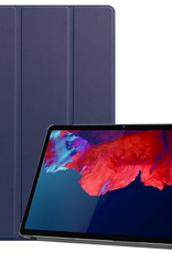 BASEY. Hoesje Geschikt voor Lenovo Tab P11 Plus Hoes Case Tablet Hoesje Tri-fold - Hoes Geschikt voor Lenovo Tab P11 Plus Hoesje Hard Cover Bookcase Hoes - Donkerblauw