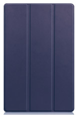 BASEY. Hoesje Geschikt voor Lenovo Tab P11 Plus Hoes Case Tablet Hoesje Tri-fold - Hoes Geschikt voor Lenovo Tab P11 Plus Hoesje Hard Cover Bookcase Hoes - Donkerblauw