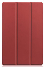BASEY. Hoesje Geschikt voor Lenovo Tab P11 Plus Hoes Case Tablet Hoesje Tri-fold - Hoes Geschikt voor Lenovo Tab P11 Plus Hoesje Hard Cover Bookcase Hoes - Donkerrood