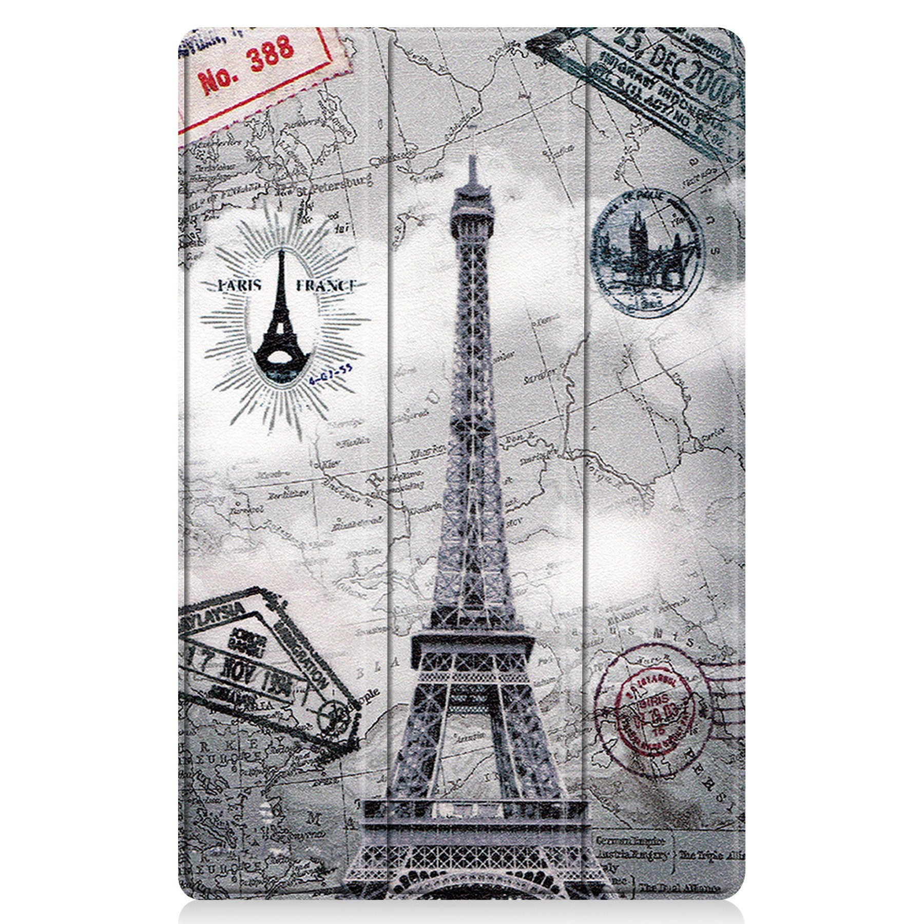 BASEY. Hoesje Geschikt voor Lenovo Tab P11 Plus Hoes Case Tablet Hoesje Tri-fold - Hoes Geschikt voor Lenovo Tab P11 Plus Hoesje Hard Cover Bookcase Hoes - Eiffeltoren