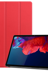 BASEY. Hoesje Geschikt voor Lenovo Tab P11 Plus Hoes Case Tablet Hoesje Tri-fold - Hoes Geschikt voor Lenovo Tab P11 Plus Hoesje Hard Cover Bookcase Hoes - Rood