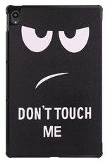 BASEY. Hoesje Geschikt voor Lenovo Tab P11 Plus Hoes Case Tablet Hoesje Tri-fold - Hoes Geschikt voor Lenovo Tab P11 Plus Hoesje Hard Cover Bookcase Hoes - Don't Touch Me