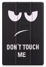 BASEY. Hoesje Geschikt voor Lenovo Tab P11 Plus Hoes Case Tablet Hoesje Tri-fold - Hoes Geschikt voor Lenovo Tab P11 Plus Hoesje Hard Cover Bookcase Hoes - Don't Touch Me