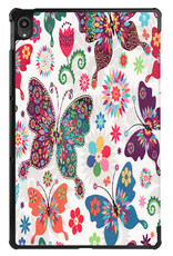 BASEY. Hoesje Geschikt voor Lenovo Tab P11 Plus Hoes Case Tablet Hoesje Tri-fold - Hoes Geschikt voor Lenovo Tab P11 Plus Hoesje Hard Cover Bookcase Hoes - Vlinders
