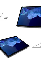 Nomfy Hoes Geschikt voor Lenovo Tab P11 Plus Hoes Tri-fold Tablet Hoesje Case - Hoesje Geschikt voor Lenovo Tab P11 Plus Hoesje Hardcover Bookcase - Donkerblauw