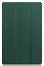 Nomfy Hoes Geschikt voor Lenovo Tab P11 Plus Hoes Tri-fold Tablet Hoesje Case - Hoesje Geschikt voor Lenovo Tab P11 Plus Hoesje Hardcover Bookcase - Donkergroen