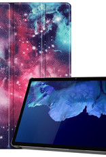 Nomfy Hoes Geschikt voor Lenovo Tab P11 Plus Hoes Tri-fold Tablet Hoesje Case - Hoesje Geschikt voor Lenovo Tab P11 Plus Hoesje Hardcover Bookcase - Galaxy
