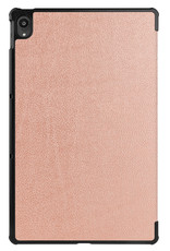 Nomfy Hoes Geschikt voor Lenovo Tab P11 Plus Hoes Tri-fold Tablet Hoesje Case - Hoesje Geschikt voor Lenovo Tab P11 Plus Hoesje Hardcover Bookcase - Rosé goud